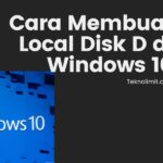 Cara Membuat Local Disk D di Windows 10