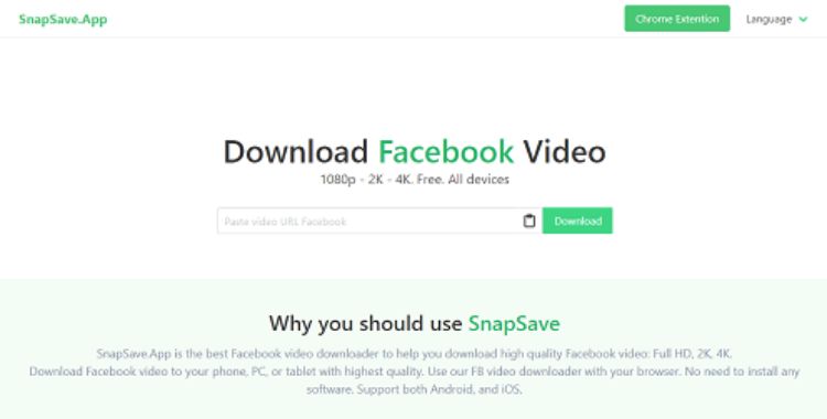 Menggunakan Situs Snapsave.app