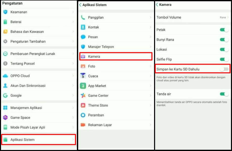 Pindahkan Data dari Memori Internal ke Kartu SD melalui Menu Pengaturan