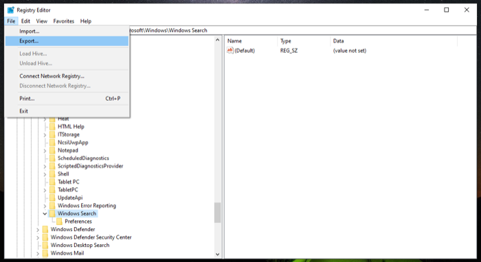Cara Backup Registry di Windows 10
