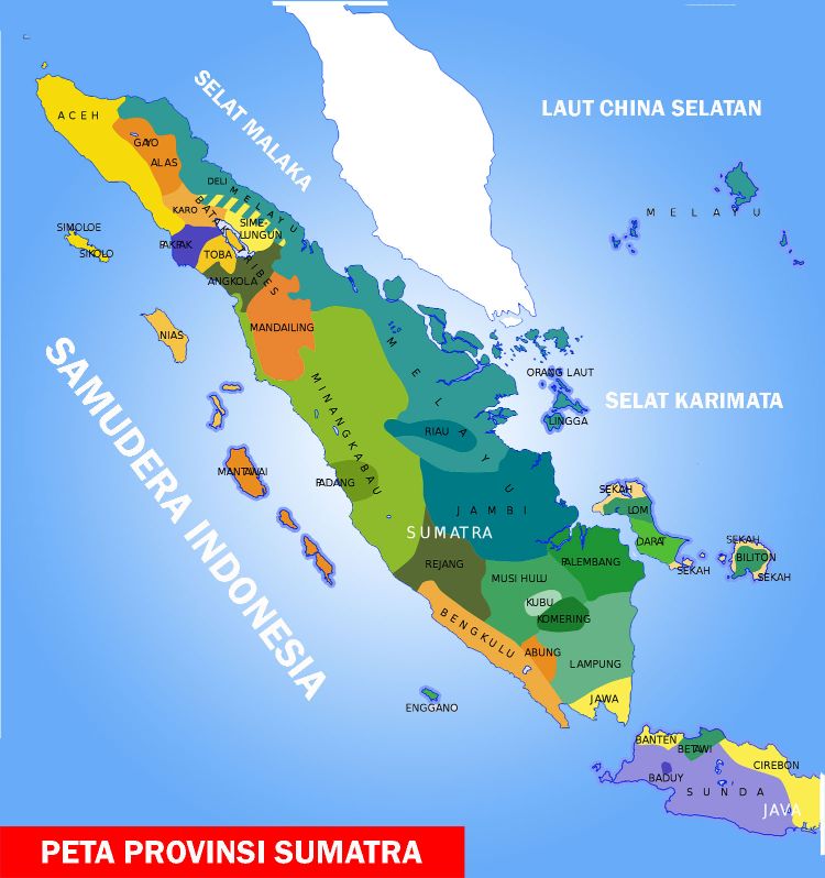 Gambar Bagian Provinsi yang Ada Di Pulau Sumatera