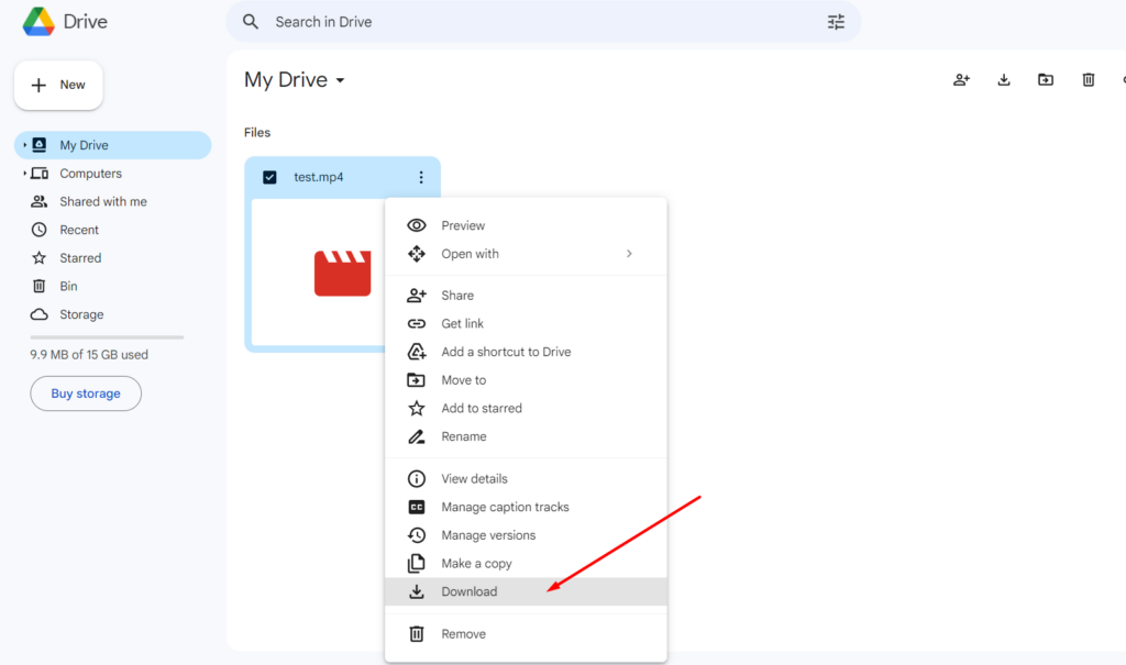Cara Download video di Google Drive melalui Laptop