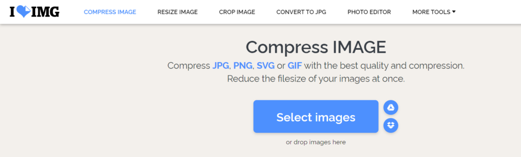 Gunakan situs iLoveIMG untuk kompres foto online