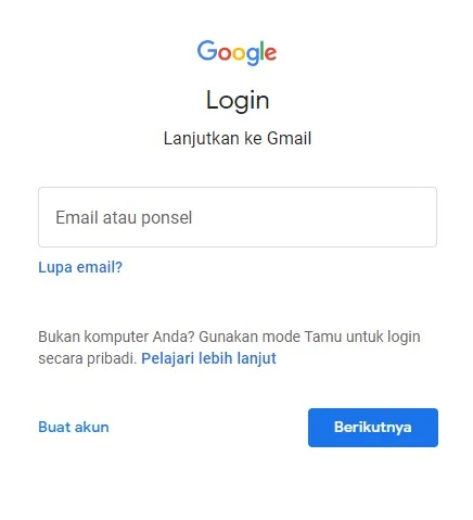 cara mengganti password email