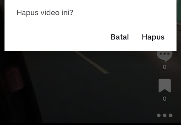 cara menghapus video tiktok