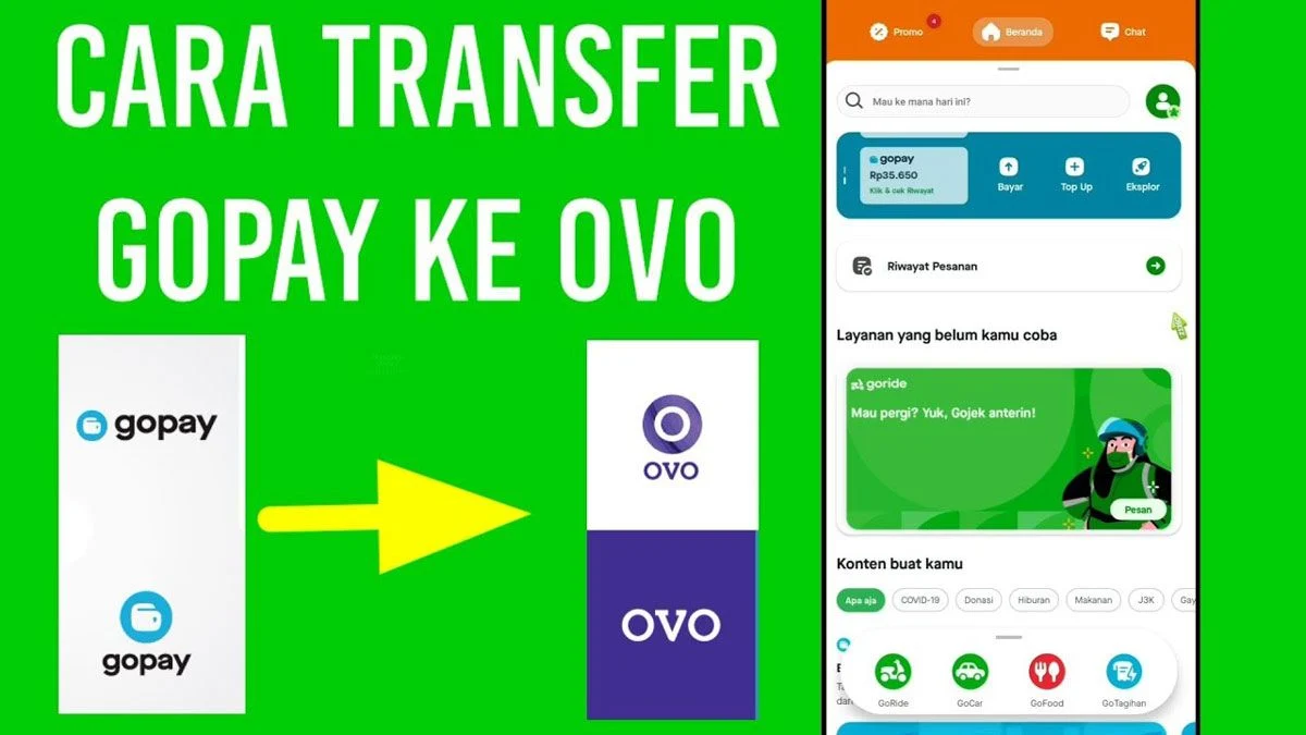 Cara Transfer Uang Gopay Ke OVO