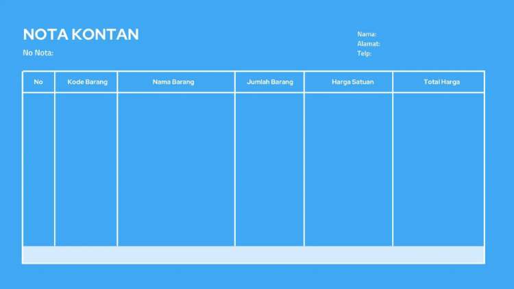 Nota Kontan Adalah, Komponen, Fungsi, dan Contohnya