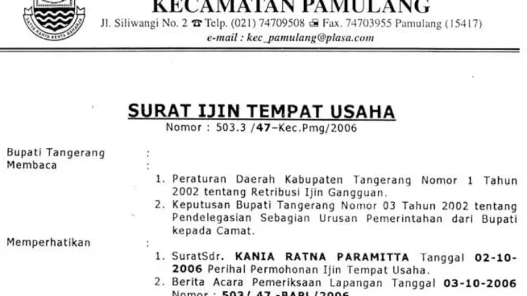 SITU Surat Izin Tempat Usaha yang Wajib Dimiliki