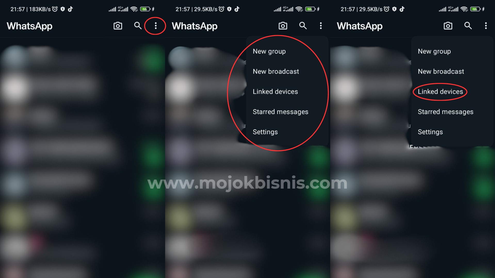 Klik Opsi Linked Device atau Perangkat Tertaut (cara menghapus perangkat tertarut di wa)